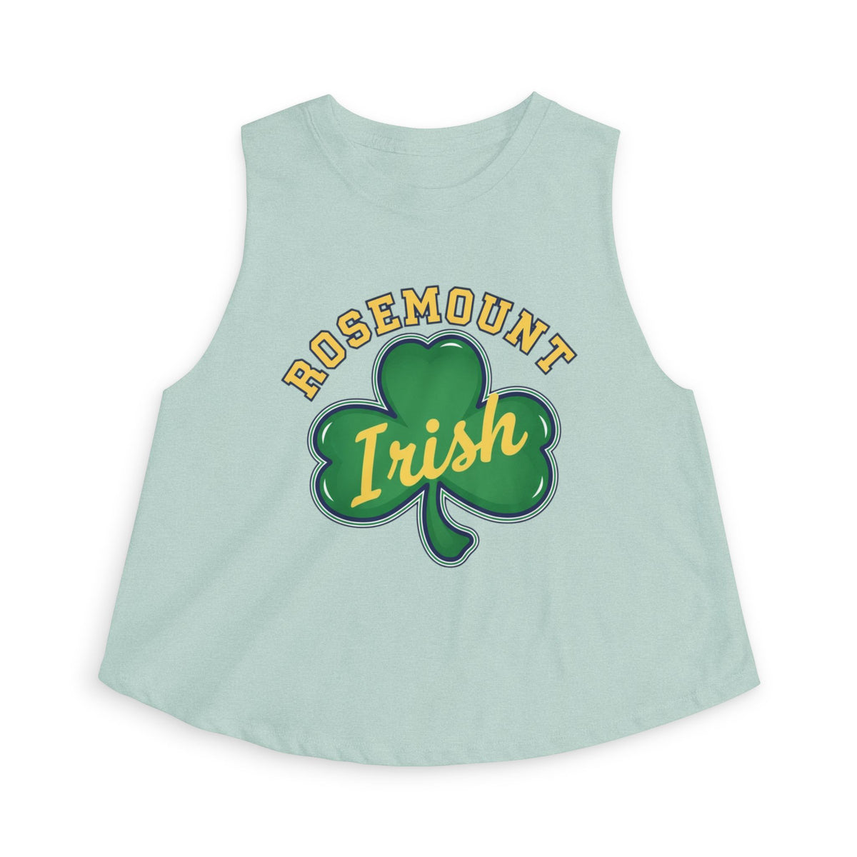 Rosemount Irish Crop Top — Retro Script Athletic Women's Tank