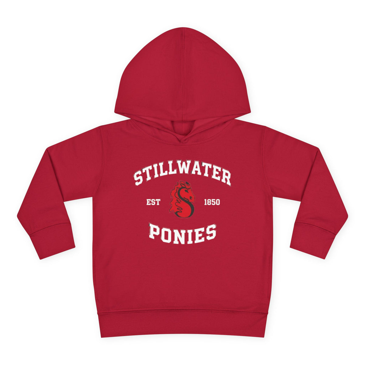 Stillwater Ponies Toddler Pullover Fleece Hoodie - Black or Red