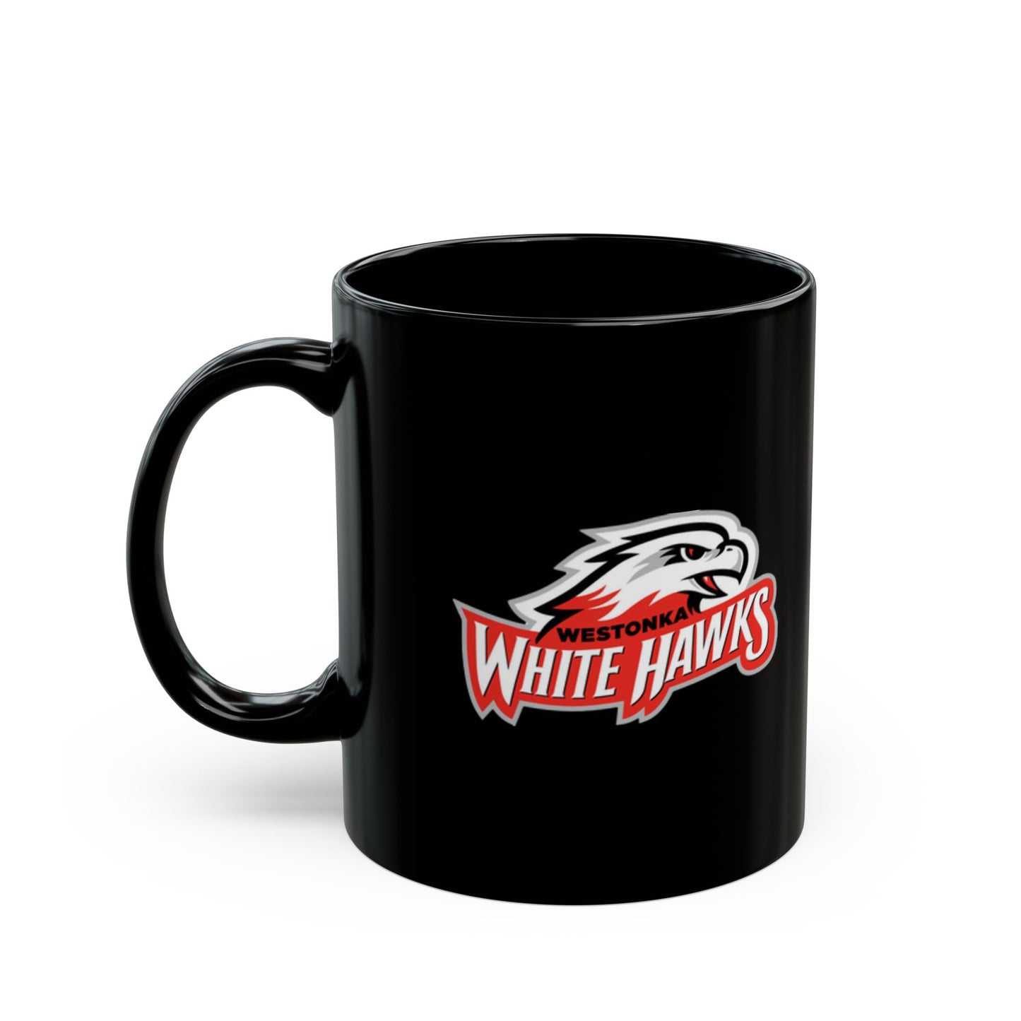 Mound Westonka White Hawks Black Coffee Mug - 11oz or 15oz