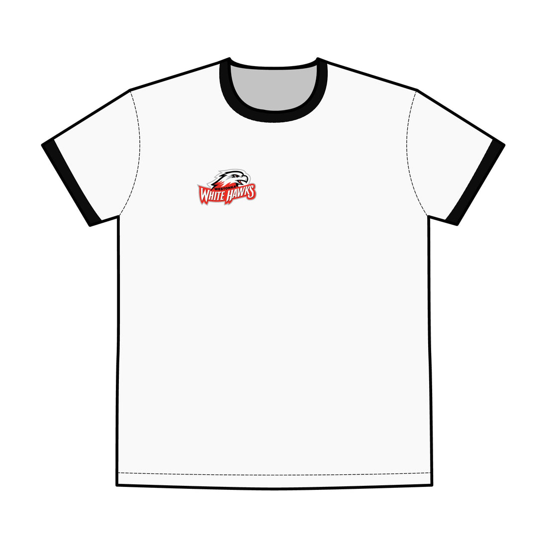 Mound Westonka White Hawks  Vintage Men's Ringer Tee - Retro Sports Style