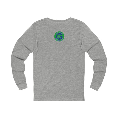 Eagan WildcatsnGreen and Blue Letter E Long Sleeve Tee