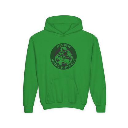 Youth Heavy Blend Hoodie - Park Wolfpack Design