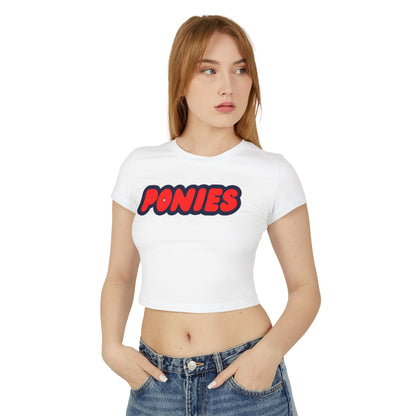 Stillwater Ponies Women’s Baby Tee - Retro Graphic Top for Casual Vibes