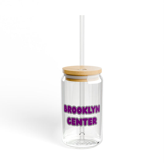 Brooklyn Center Centaurs  Stylish 16oz Sipper Glass, Eco-Friendly Drinkware