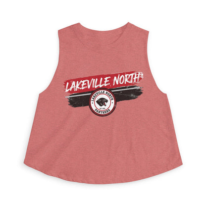 Lakeville North Panthers Crop Top — Retro Script Athletic Women's Tank