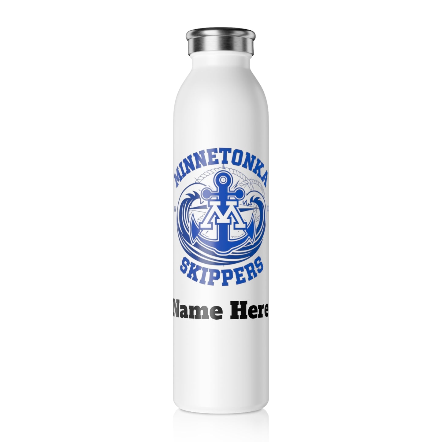 Minnetonka Skippers Slim Water Bottle —  Stainless Insulated Bottle