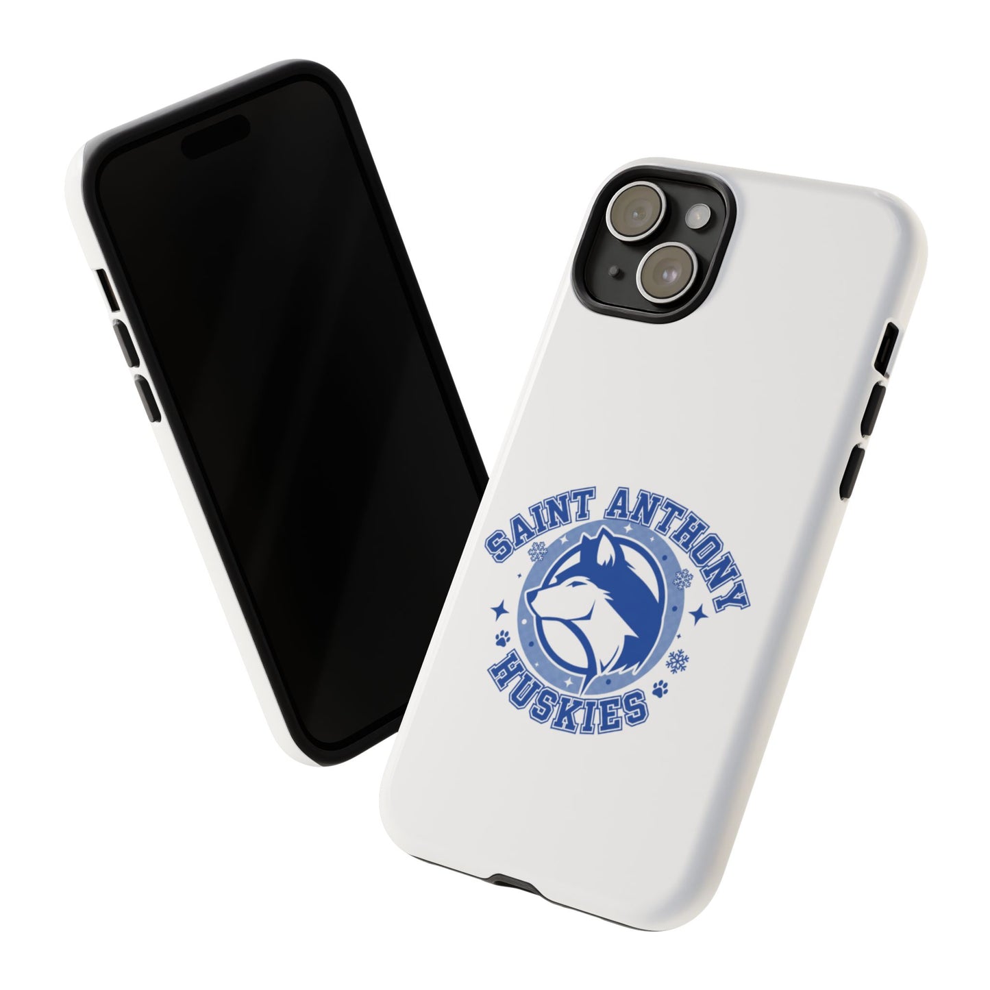 Saint Anthony Huskies Tough Phone Case — Protective White Phone Cover with Husky Logo