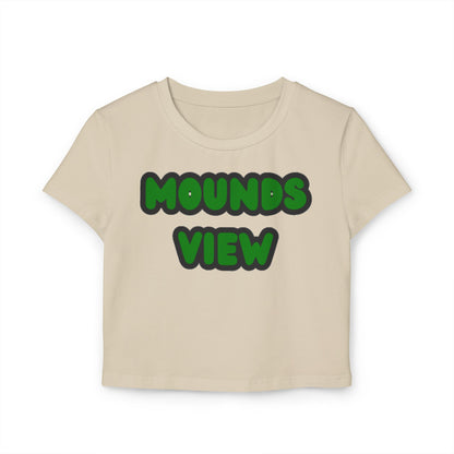 Mounds View Mustangs Women’s Baby Tee - Retro Graphic Top for Casual Vibes