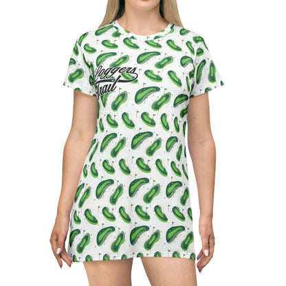 Logger's Trail Golf T-Shirt Dress — Green Golf Mix