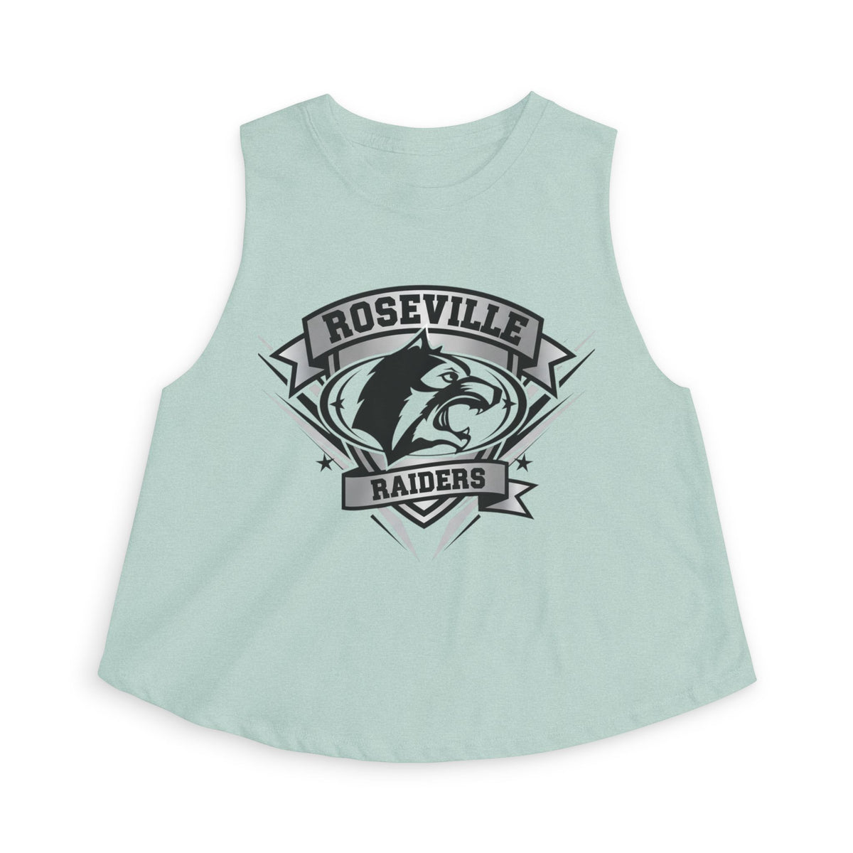Roseville Raiders Women’s Crop Top – Vintage Mascot Athletic Tank