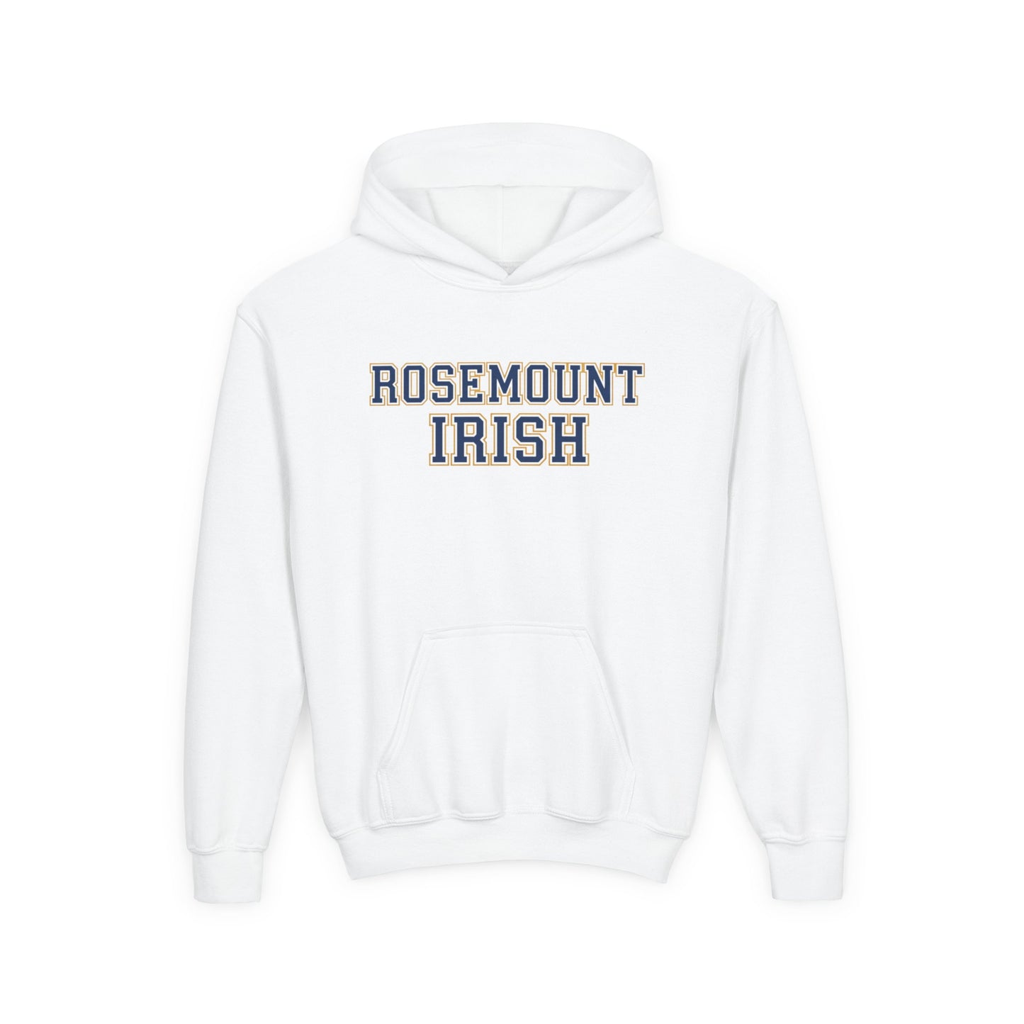 Rosemount Irish Youth Heavy Bold Text Blend Hoodie - Cozy & Stylish Sweatshirt for Kids