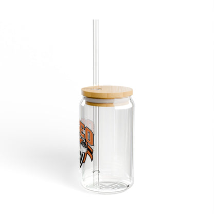 Osseo Orioles Stylish 16oz Sipper Glass, Eco-Friendly Drinkware