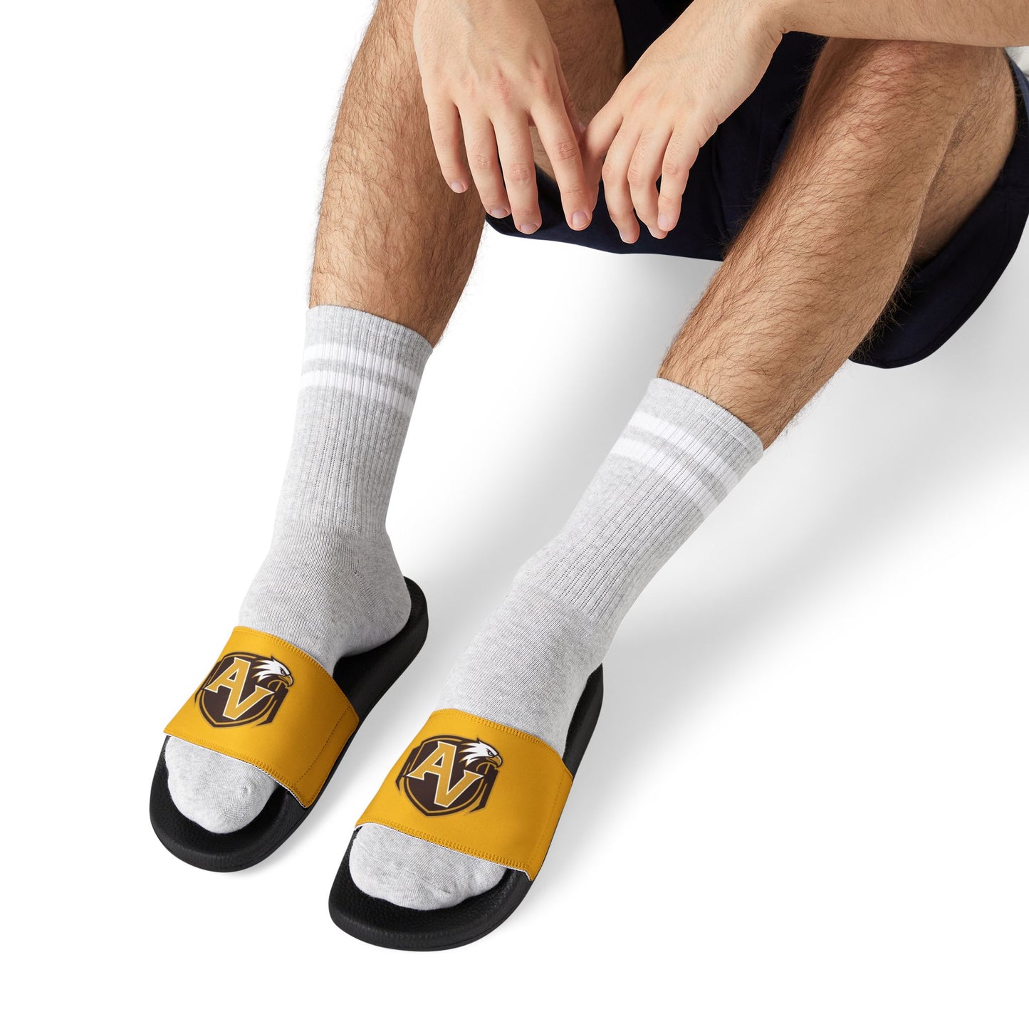 Apple Valley Eagles Men's Removable-Strap Sandals - Stylish Comfort for Game Day
