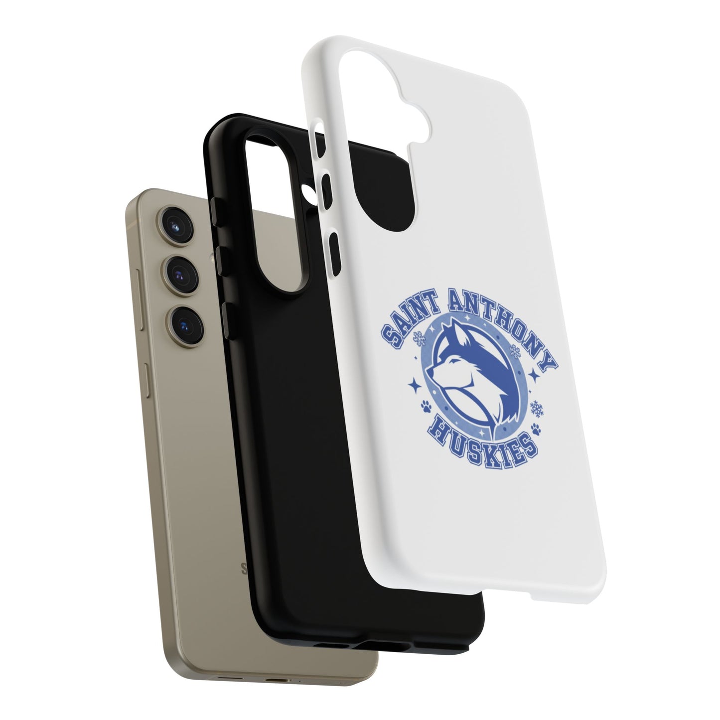 Saint Anthony Huskies Tough Phone Case — Protective White Phone Cover with Husky Logo