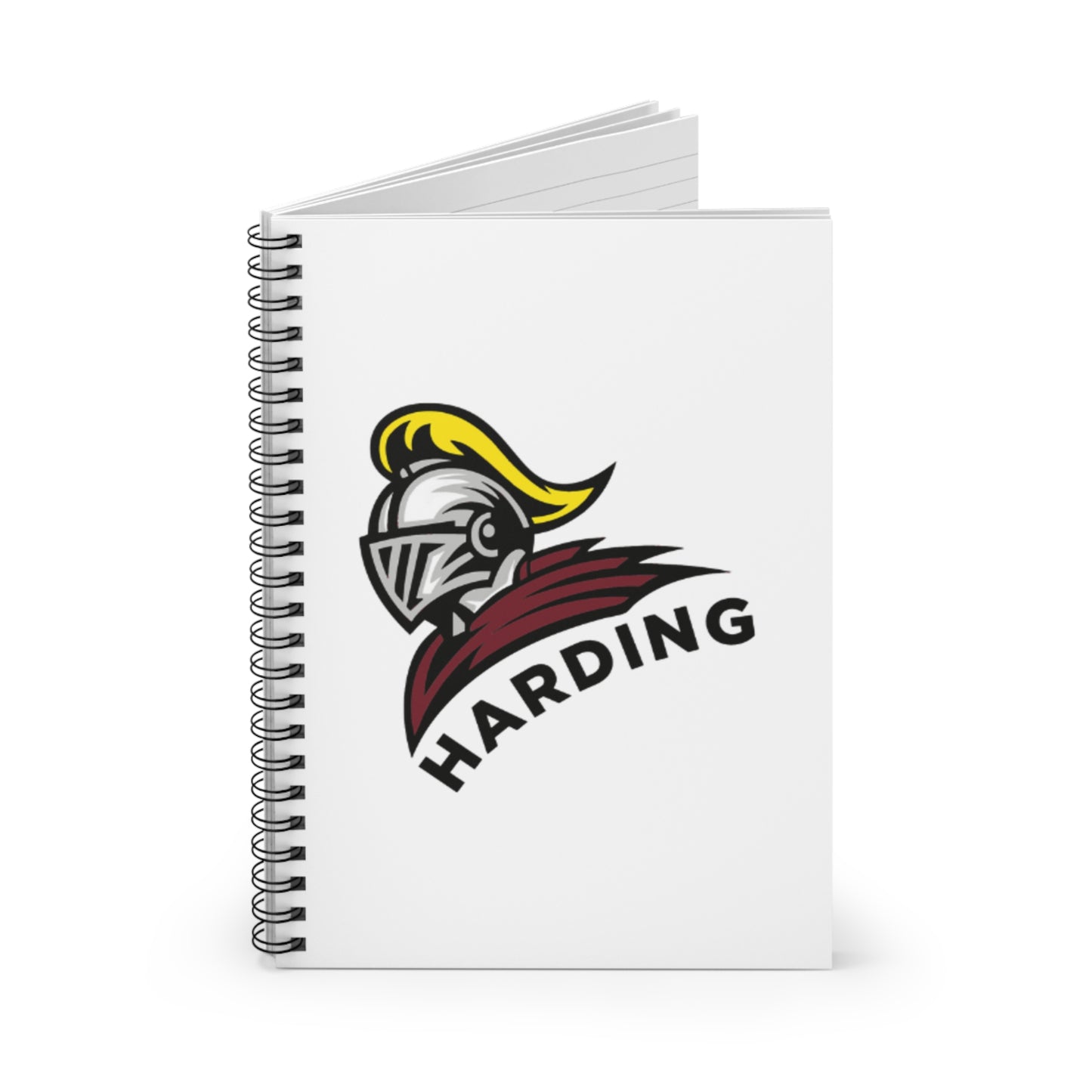 Harding Knights Spiral Notebook - Ruled Line for Students & Fans