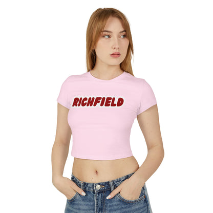 Richfield Spartans Women’s Baby Tee - Retro Graphic Top for Casual Vibes