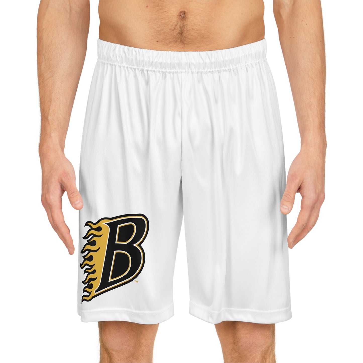 Burnsville Blaze Men's White Basketball Shorts - Comfortable Athletic Wear