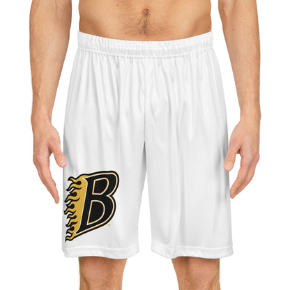 Burnsville Blaze Men's White Basketball Shorts - Comfortable Athletic Wear