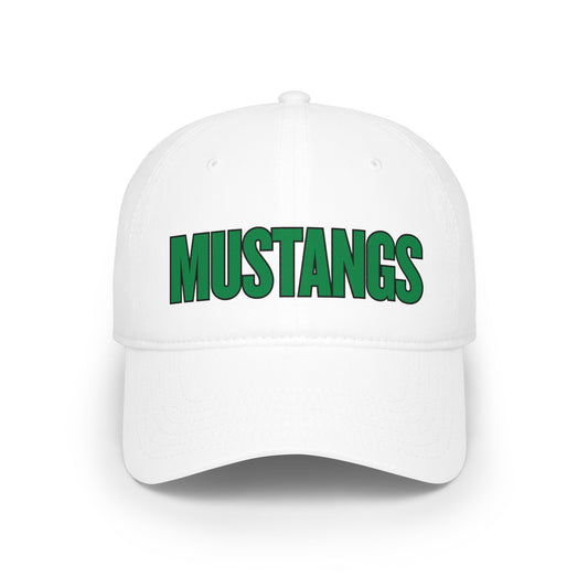 Mounds View Mustangs Green Lettering Low Profile Baseball Cap