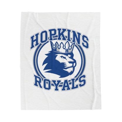 Hopkins Royals Velveteen Plush Blanket - Soft Cozy Throw for Game Day and Home Decor