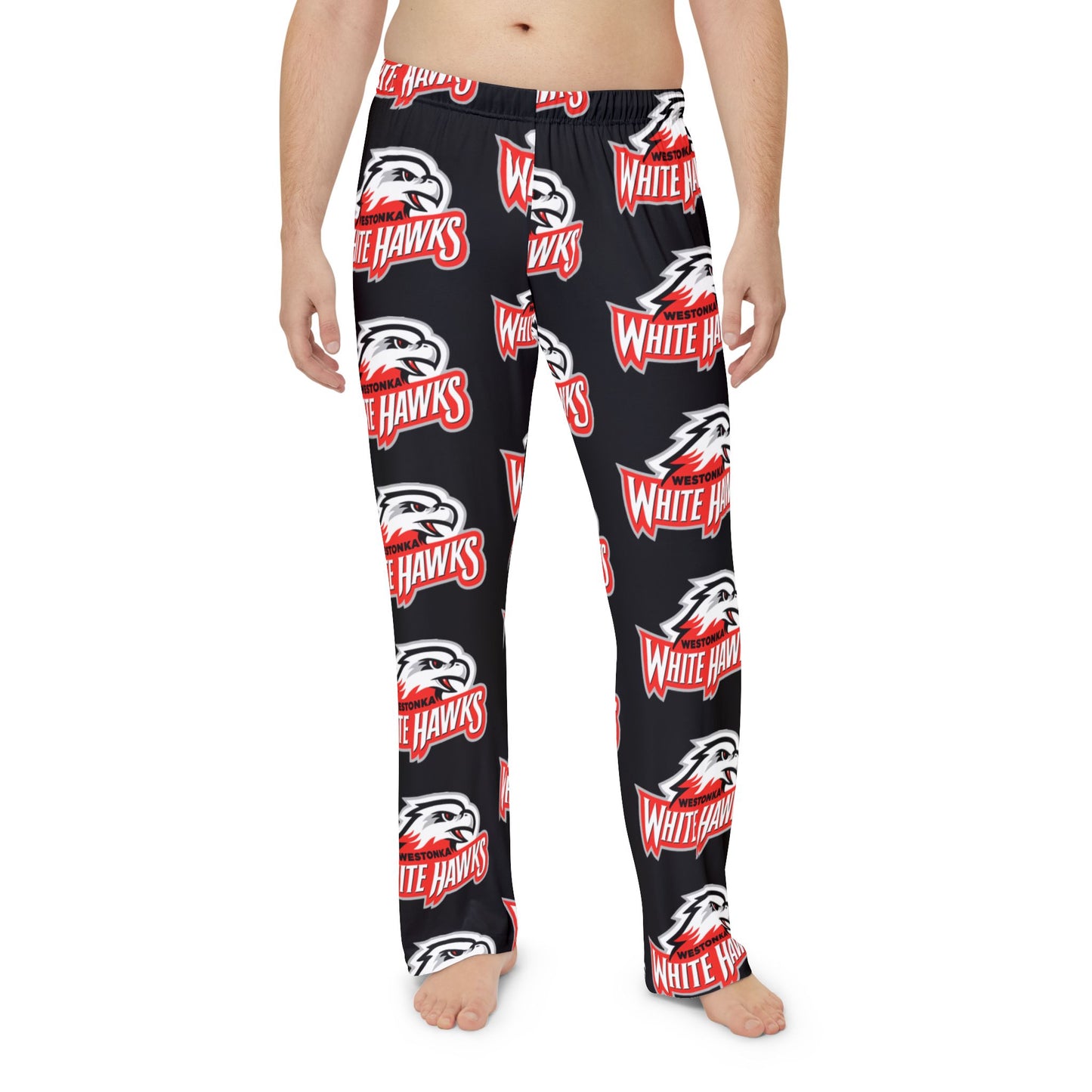Mound Westonka White Hawks Men's Pajama Pants - Cozy Graphic Lounge Wear for Relaxation