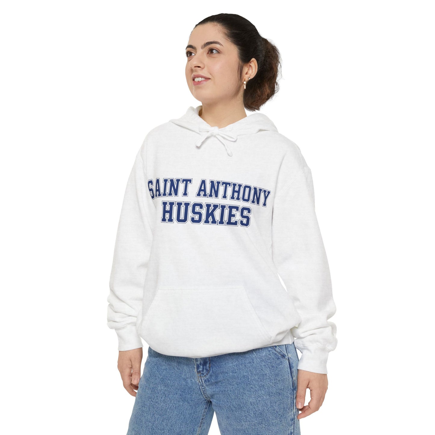 Saint Anthony Huskies Hoodie — Garment-Dyed School Sweatshirt
