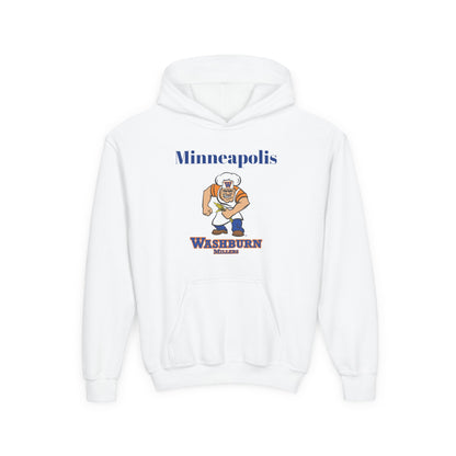Minneapolis Washburn Youth Hoodie - Cozy Heavy Blend Sweatshirt for Trends & School Spirit