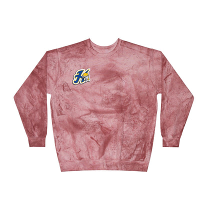 Hastings Raiders Color Blast Crewneck Sweatshirt for a Vibrant Vibe, Unisex Tie-Dye Fashion