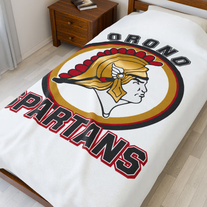 Orono Spartans Cozy Velveteen Plush Blanket - Perfect for Relaxation and Home Decor