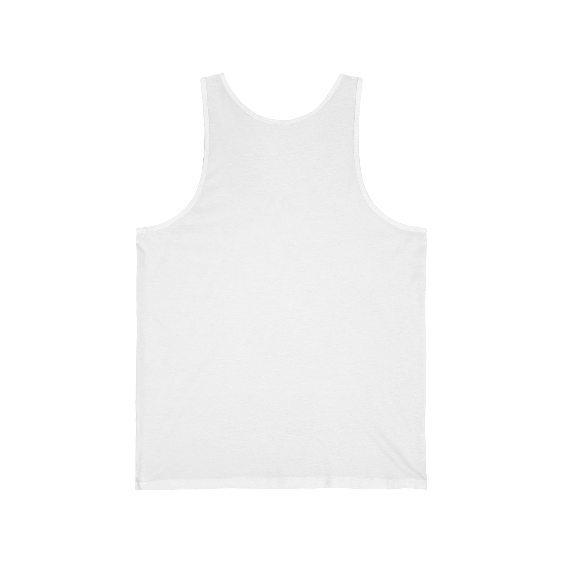 Lakeville North ladies athletic tank top - back view of lightweight, athletic tank in clean white fabric.