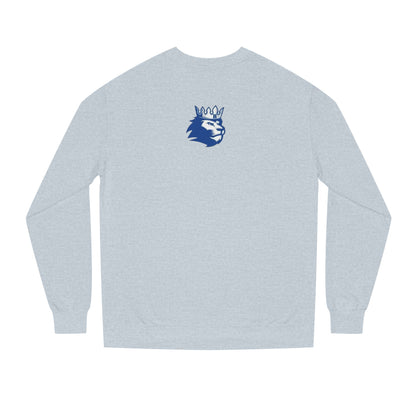 Hopkins Royals Crewneck Sweatshirt — Blue Bubble Letter School Spirit
