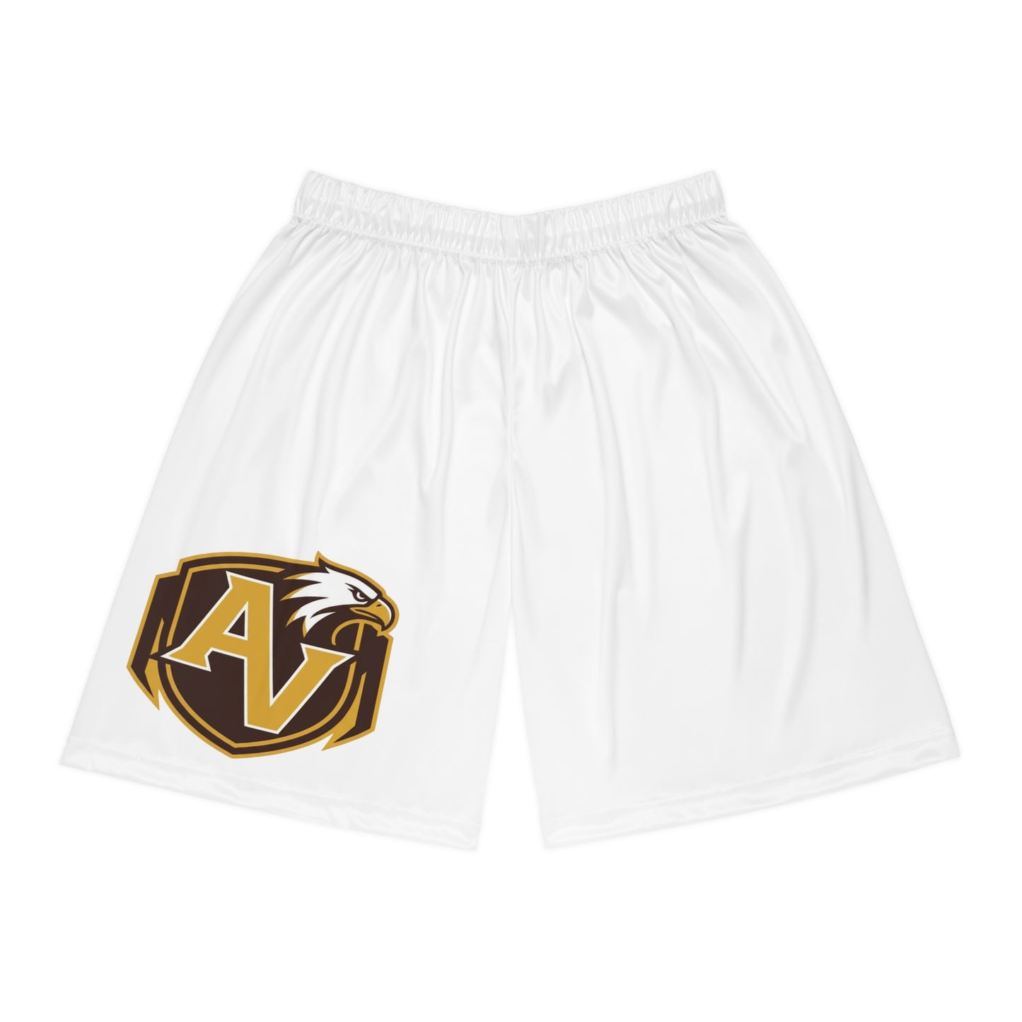 Apple Valley Eagles Men's White Basketball Shorts - Comfortable Athletic Wear