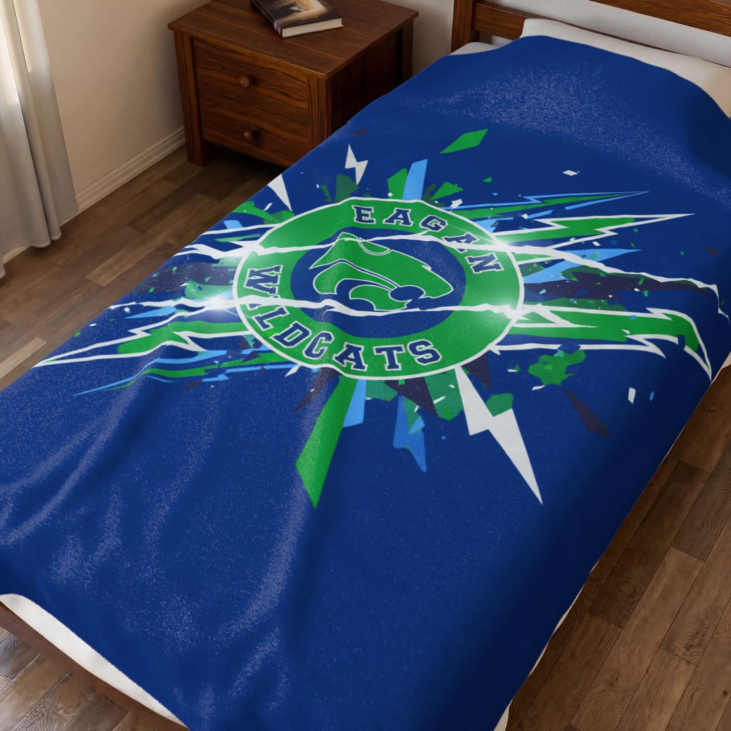 Eagan Wildcats Cozy Velveteen Plush Blanket