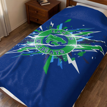 Eagan Wildcats Cozy Velveteen Plush Blanket