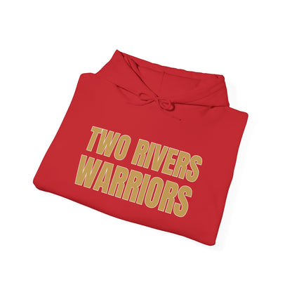 Two Rivers Warriors Red Hoodie — School Team Spirit Pullover