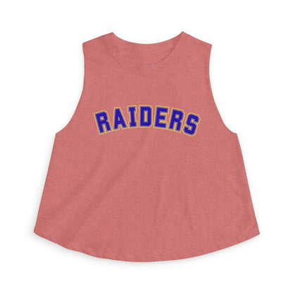 Hastings Raiders Crop Top — Women’s Athletic Tank with 'RAIDERS' Arch Logo