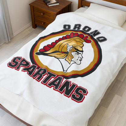Orono Spartans Cozy Velveteen Plush Blanket - Perfect for Relaxation and Home Decor