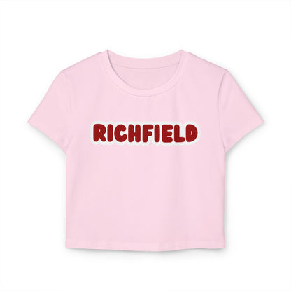 Richfield Spartans Women’s Baby Tee - Retro Graphic Top for Casual Vibes