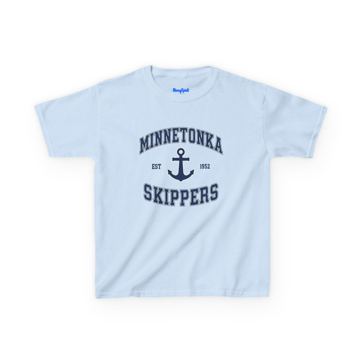 Minnetonka Skippers Kids Tee — Nautical Anchor School Spirit Shirt