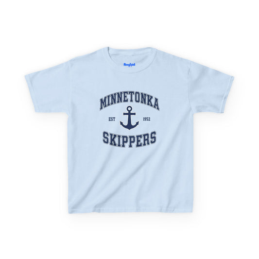 Minnetonka Skippers Kids Tee — Nautical Anchor School Spirit Shirt