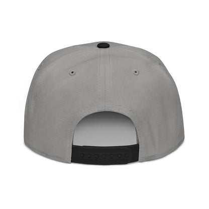 Back view of Farmington Tigers 2026 Boys Lacrosse State Champs Flat Bill Hat - Embriodered showing snapback closure.