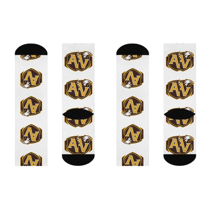 Apple Valley Eagles Crew Socks - Cushioned Comfort for Fans and Athletes