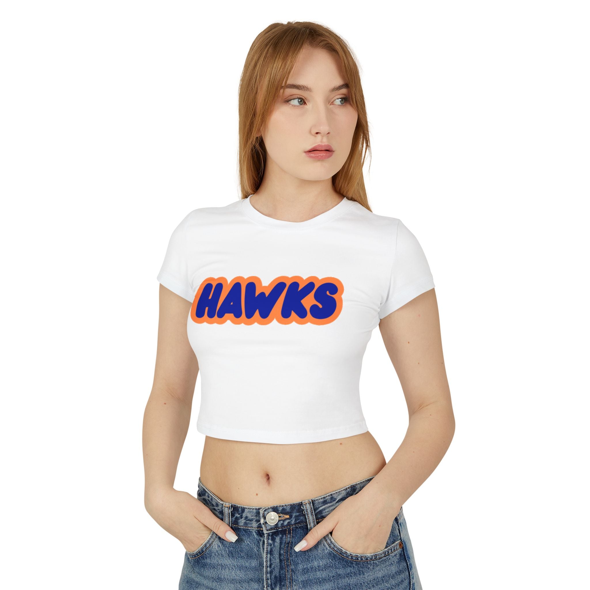 Robbinsdale Cooper Hawks Women’s Baby Tee - Retro Graphic Top for Casual Vibes