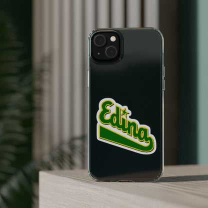 Custom Clear Phone Case with Edina Design - Stylish Protection for Your Smartphone