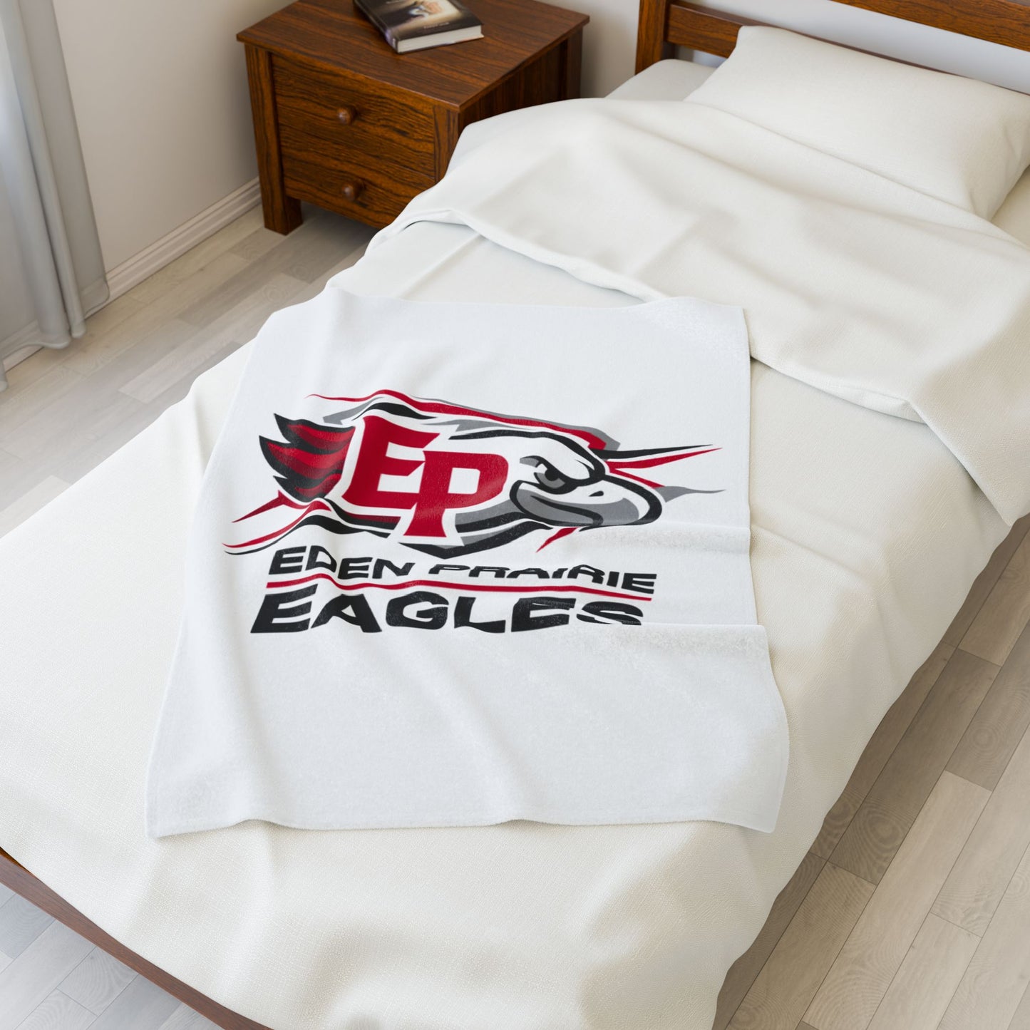 Eden Prairie Eagels Velveteen Plush Blanket