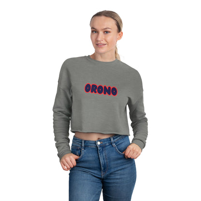 Orono Spartans Trendy Women's Cropped Sweatshirt with Unique Graphic Design