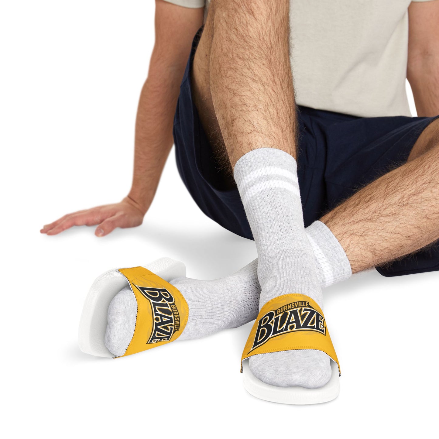 Burnsville Blaze Men's Removable-Strap Sandals - Stylish Comfort for Game Day