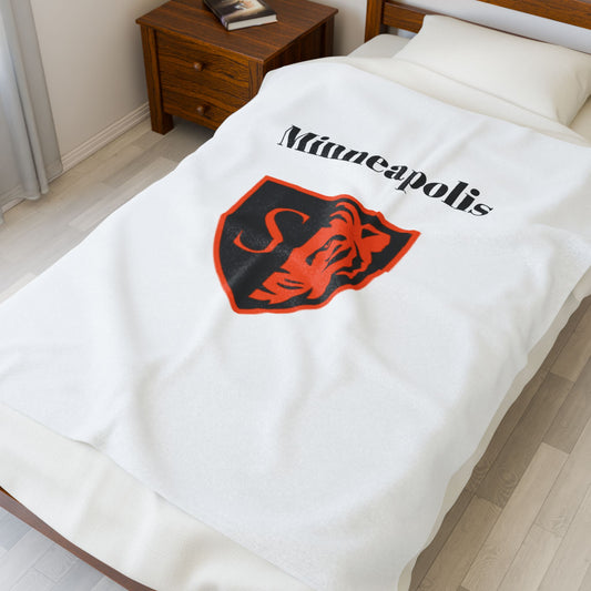 Minneapolis South Tigers Velveteen Blanket - Cozy and Loungey
