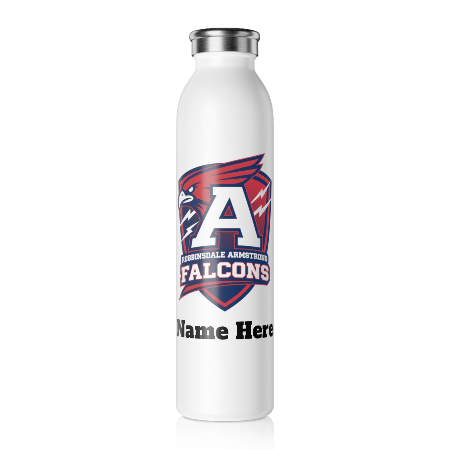 Robbinsdale Armstrong Falcons Slim Water Bottle —  Stainless Insulated Bottle