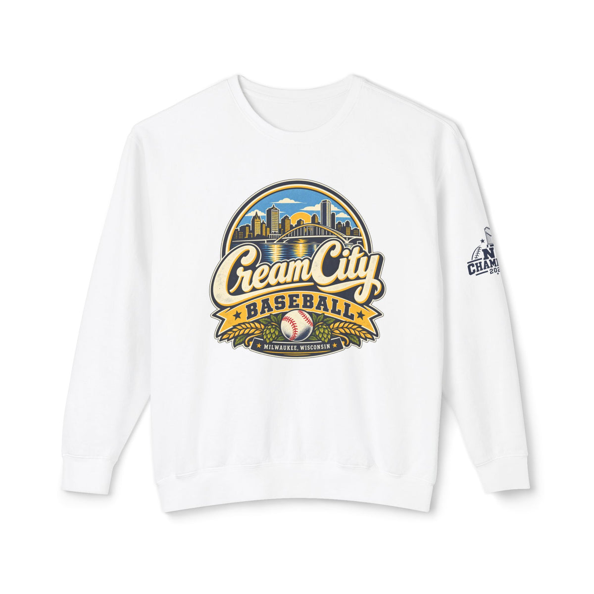 Cream City Baseball Lightweight Crewneck Sweatshirt